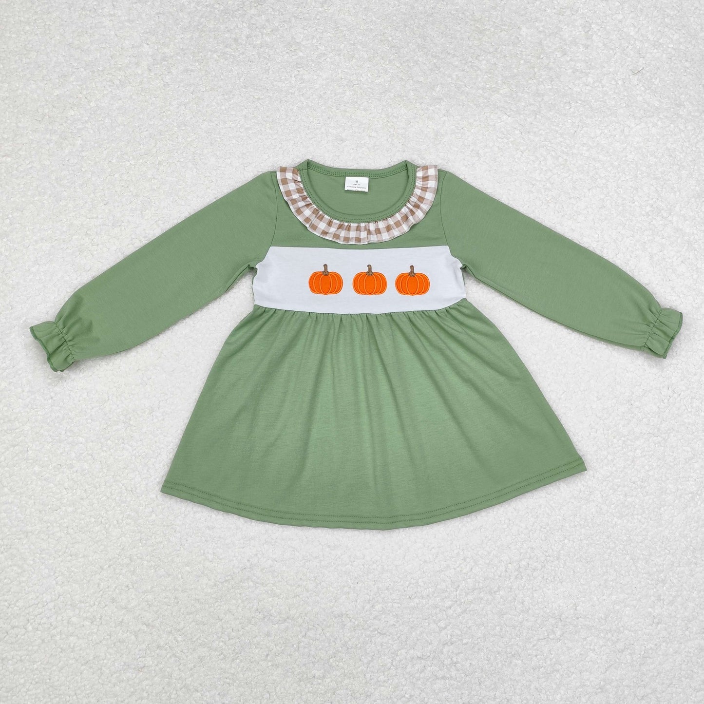 sister brother embroidery fall pumpkin matching clothing set