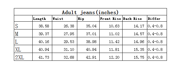 adult brown cowhide denim jeans pants