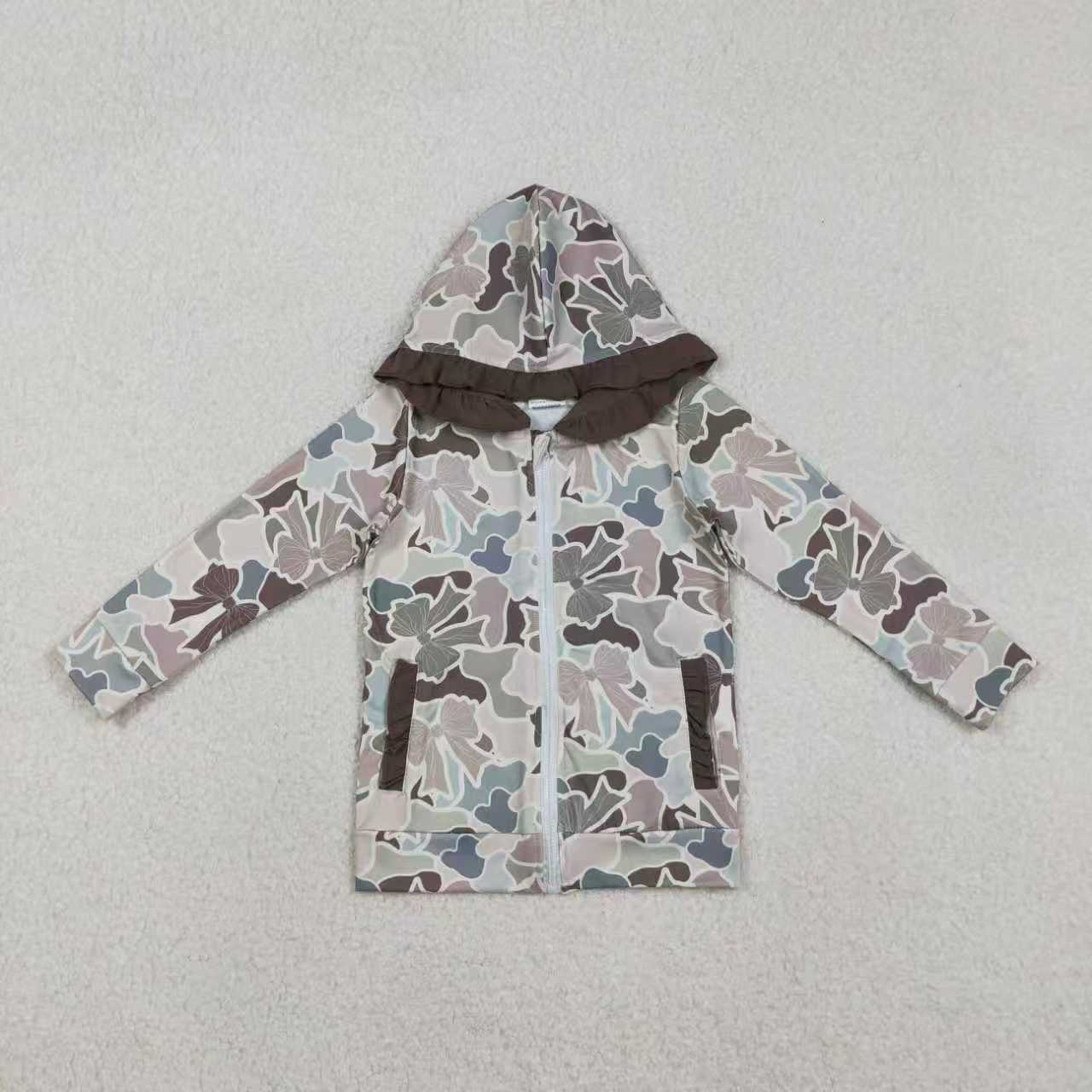 Mommy and me wholesale kids girls camo hoodie top