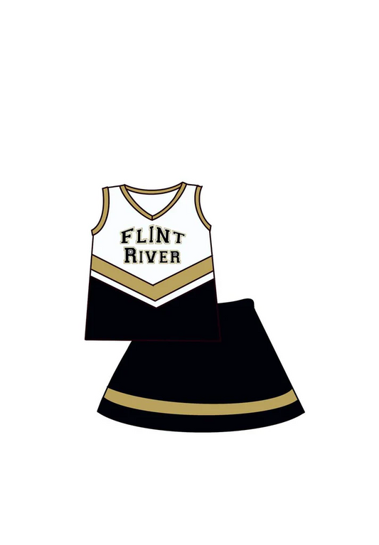 baby girls cheer skirt 2pcs outfit