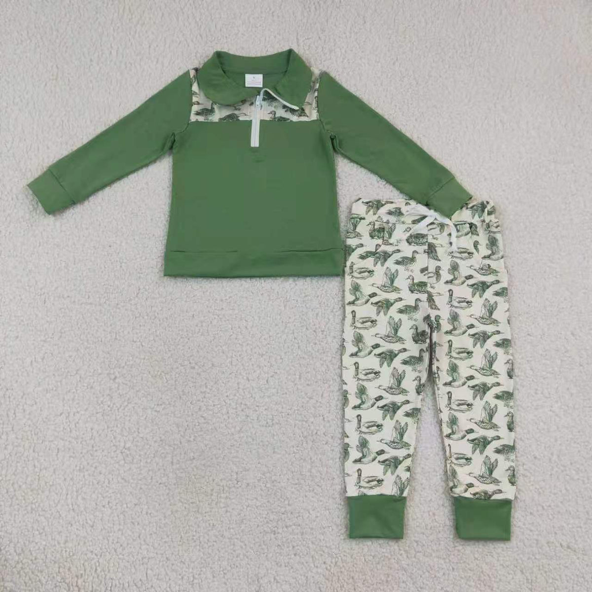 Long sleeve pullover matching pants boy spring fall outfit