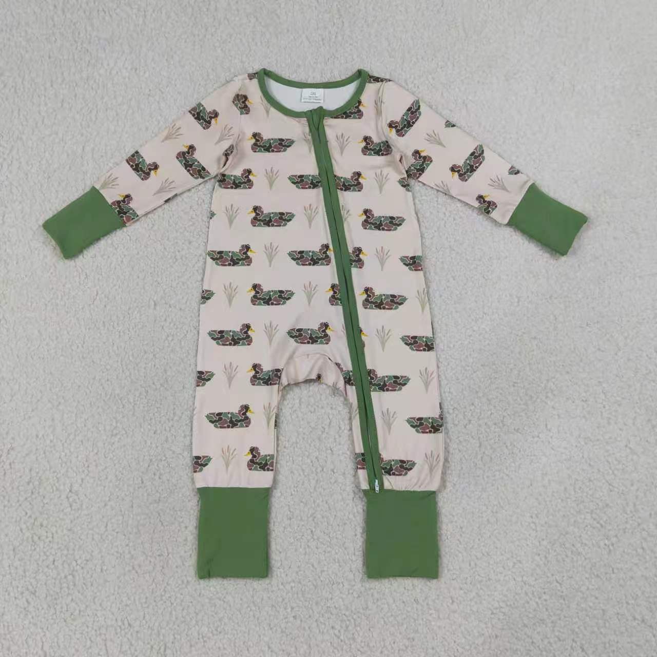 Camo duck long sleeve top matching pants boy outfit