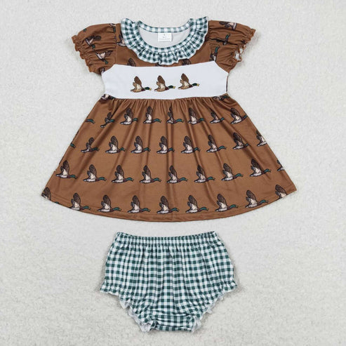 sister brother embroidery mallard duck outfit