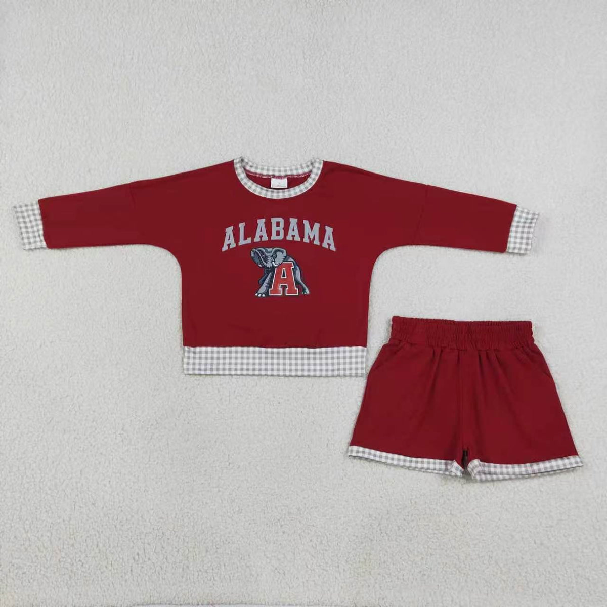 long sleeve pullover vinyl top matching shorts girls team design outfit