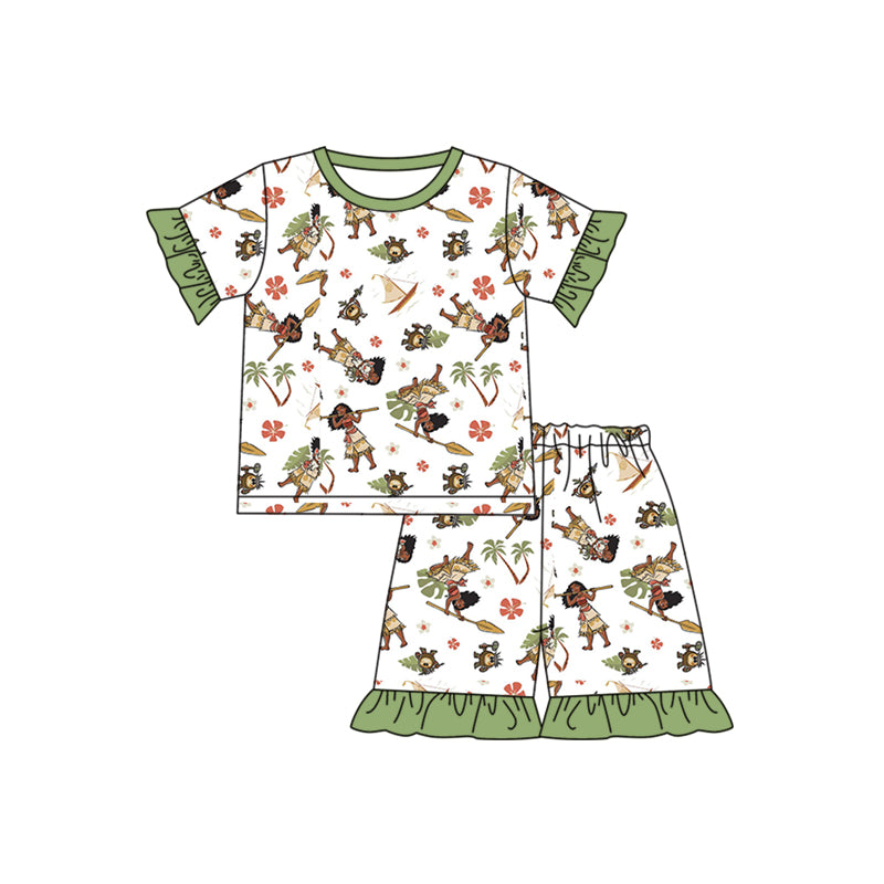 island princess two pieces cartoon outfit