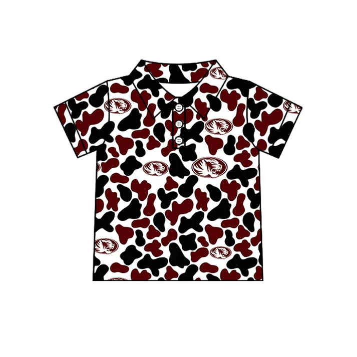 Kids baby short sleeve custom team pullover top
