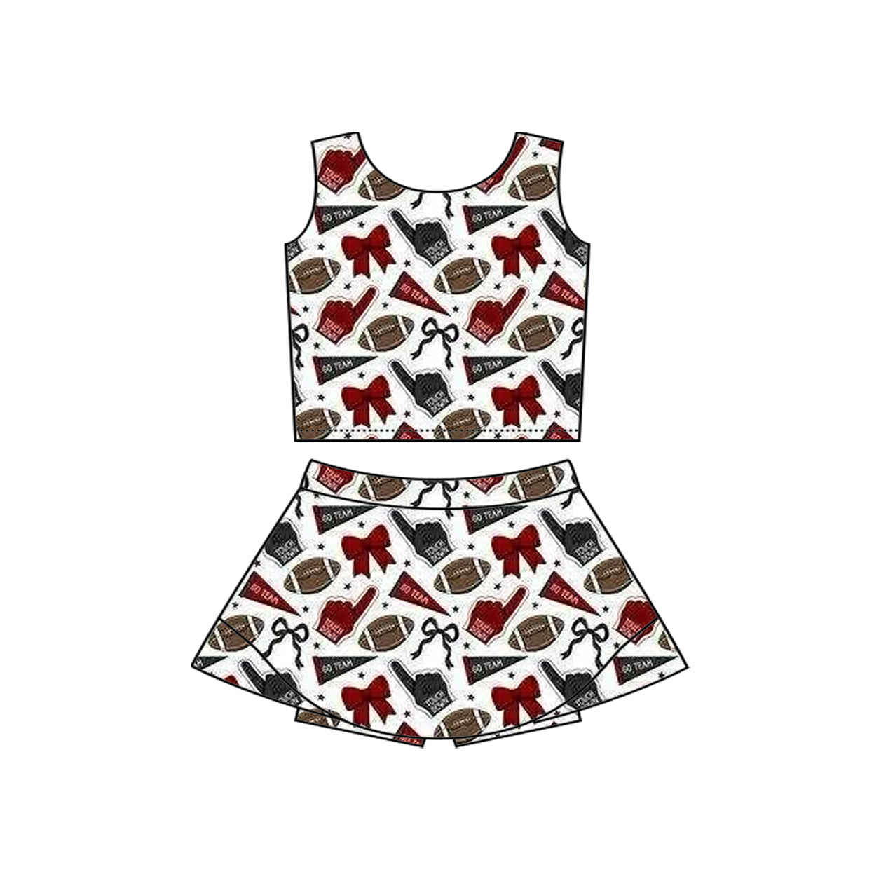 baby girls cheer skirt outfit add liner shorts