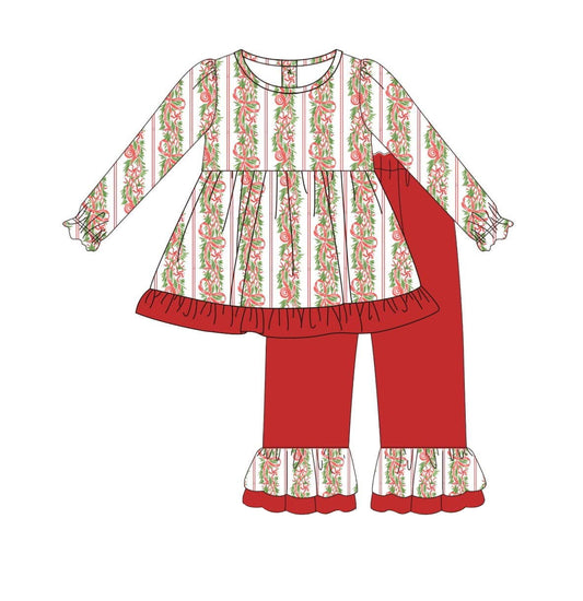 baby girl christmas tree bow tunic top matching pants fall winter clothes preorder