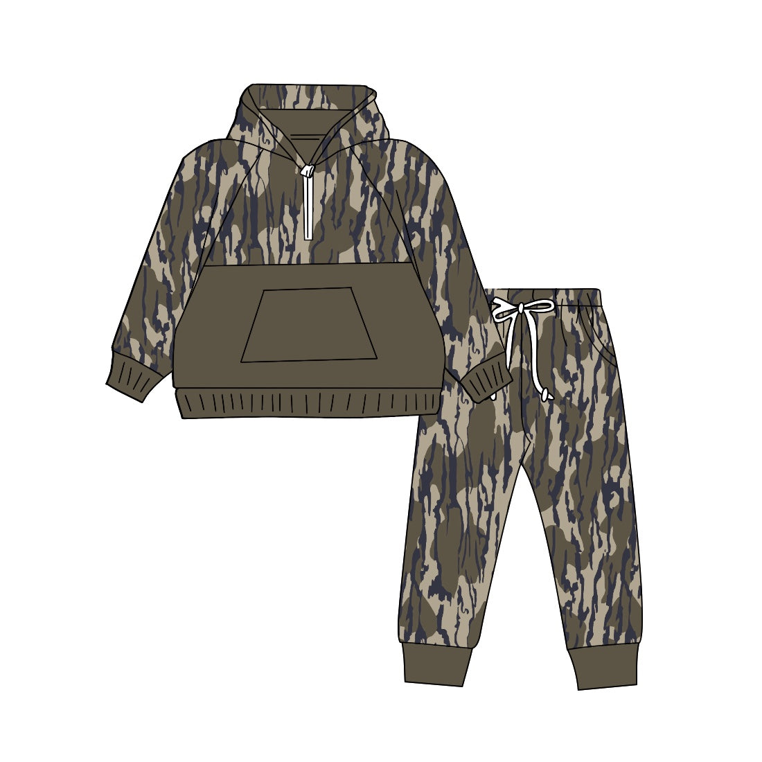 baby boy western camo matching clothing set