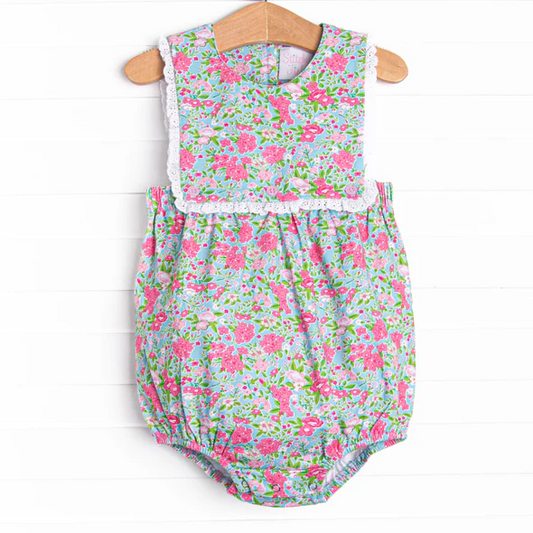 toddle baby girl summer flowers romper