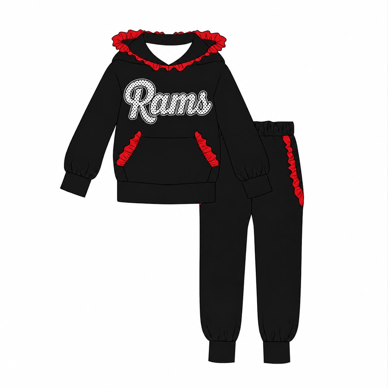 Toddle kids girl custom team hoodies matching pants spring fall design outfit