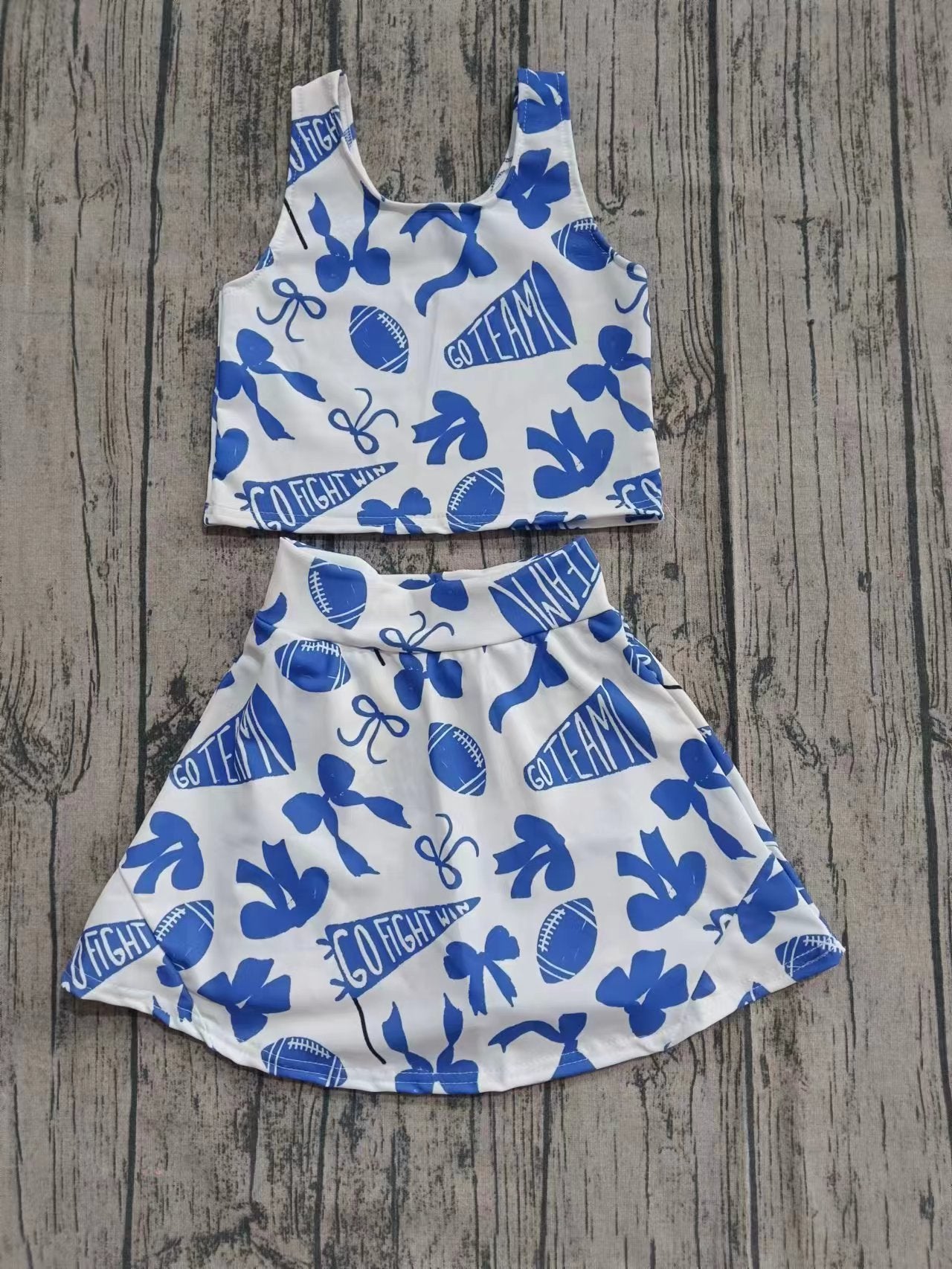 toddle girls custom team style skirt set