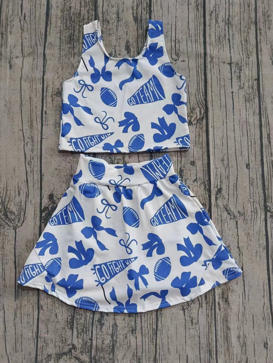 toddle girls custom team style skirt set