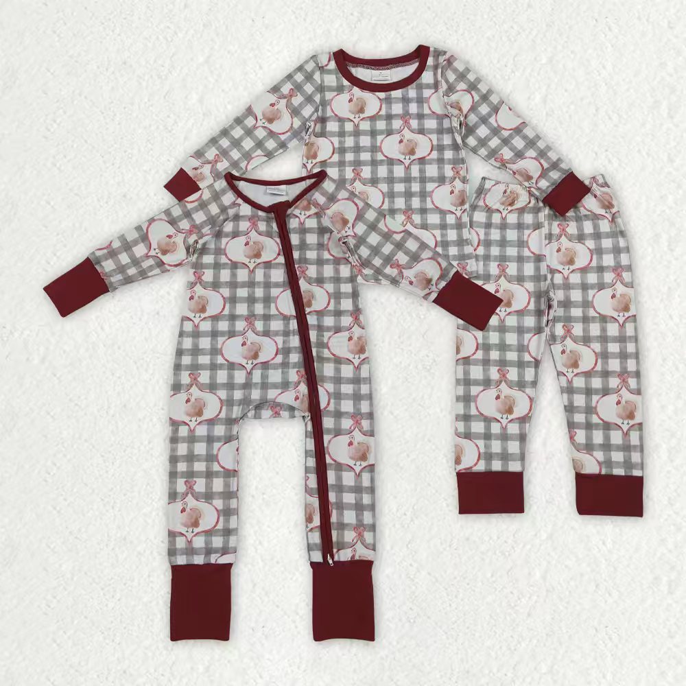 Thanksgiving turkey shirt matching pants pajama set