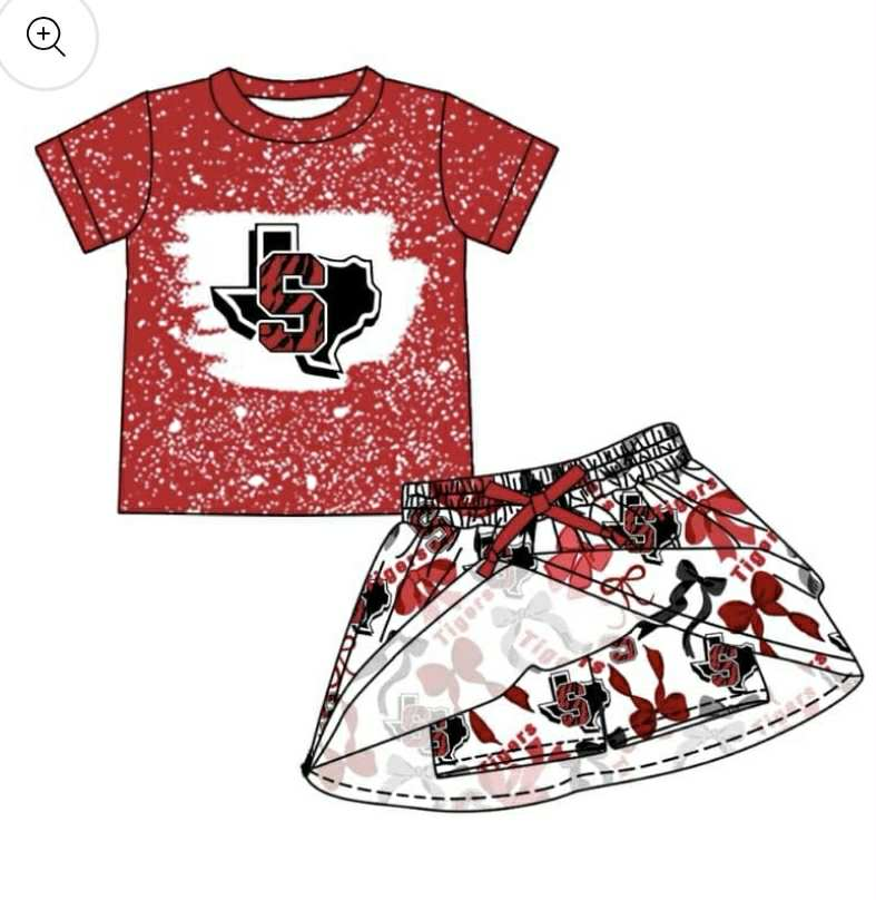 toddle girls cheer team skirt set