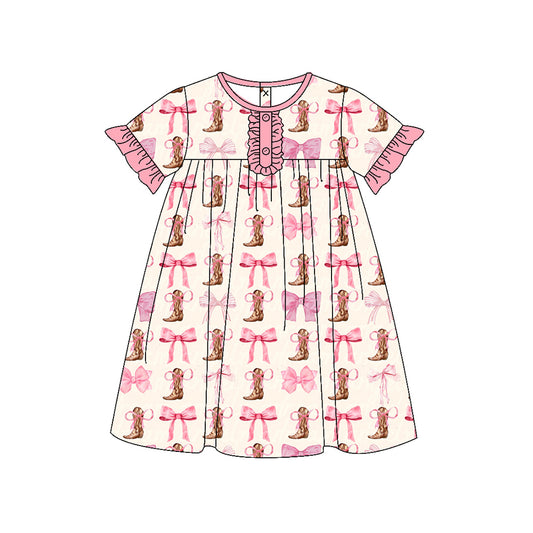 baby girl western short sleeve dress