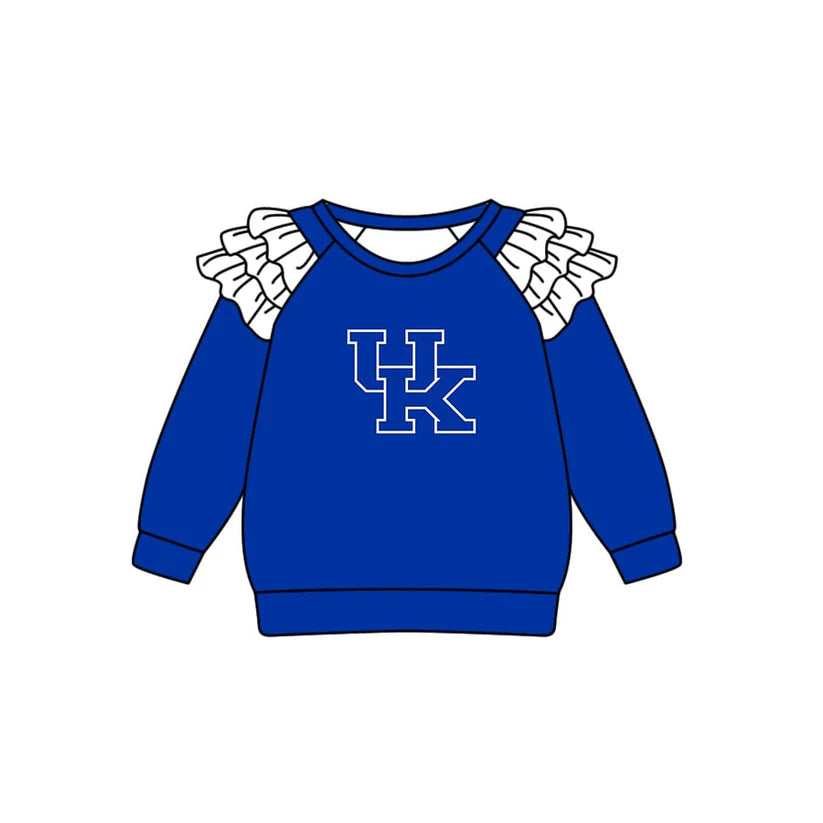 Kids custom team long sleeve pullover t- shirt