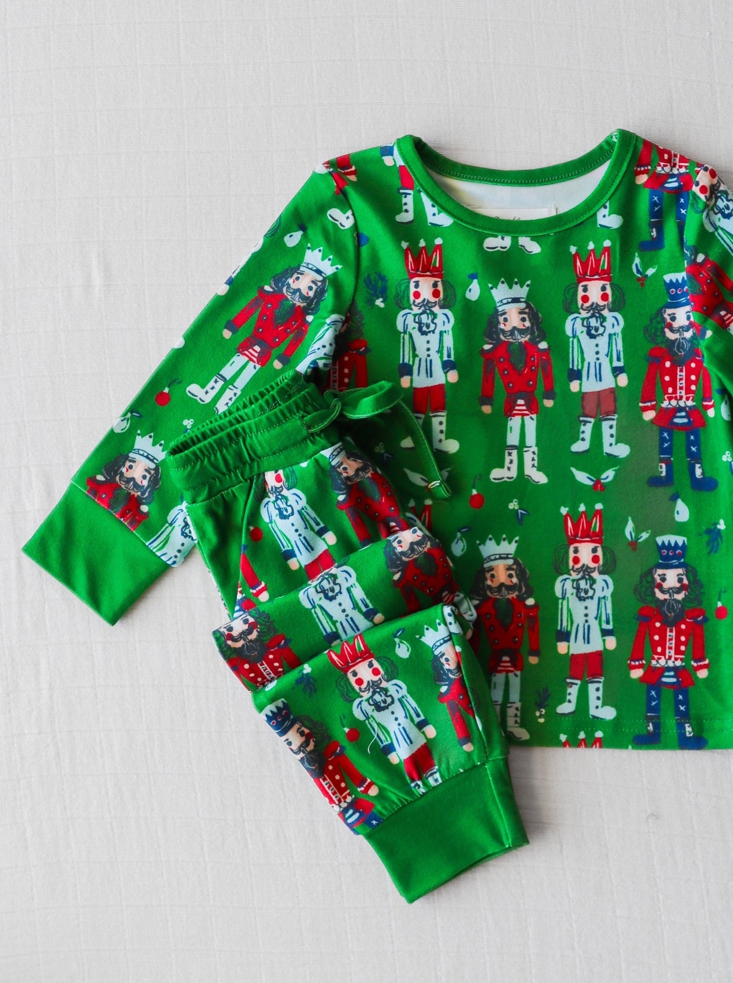 Infant baby girls Christmas soldier design pajama set clothes