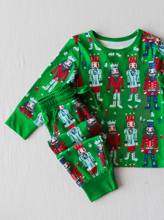 Infant baby girls Christmas soldier design pajama set clothes