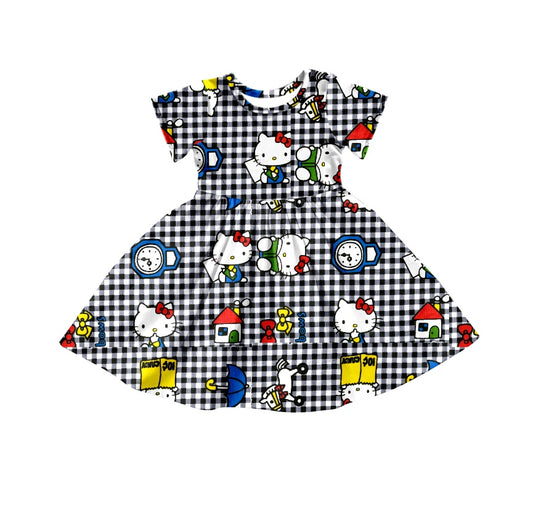 Baby girl short sleeve cartoon dress