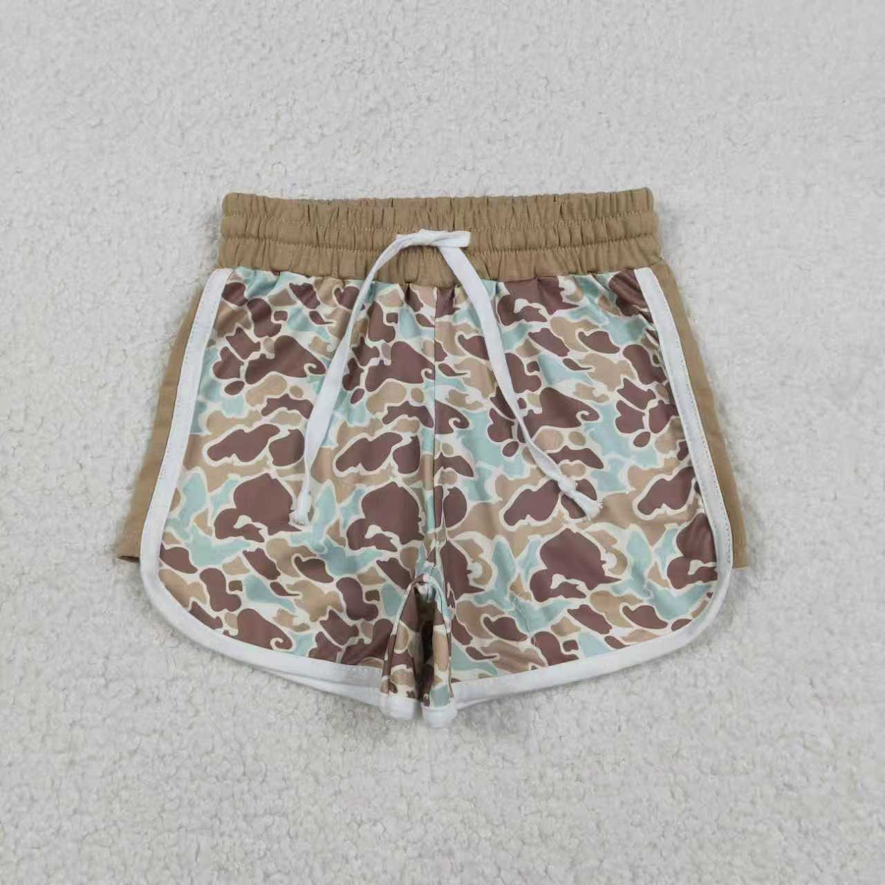 Toddle baby boy dark green camo summer shorts