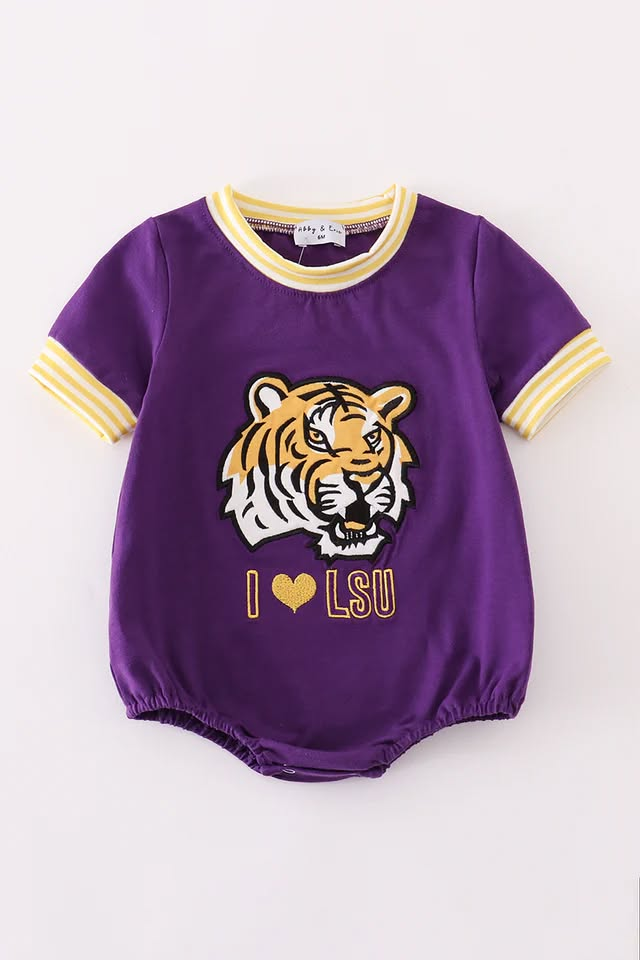 Toddle kids tiger design team style short sleeve romper