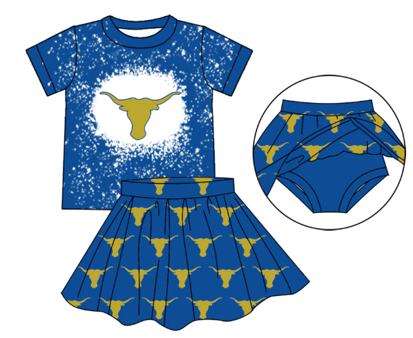 toddle girls cheer team skirt set