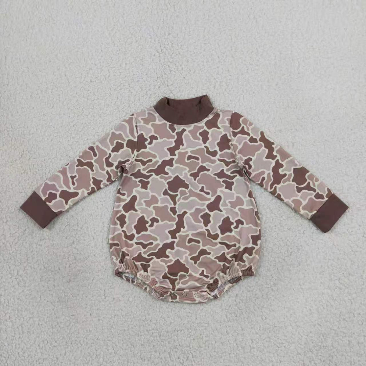 Toddle baby long sleeve camo print romper