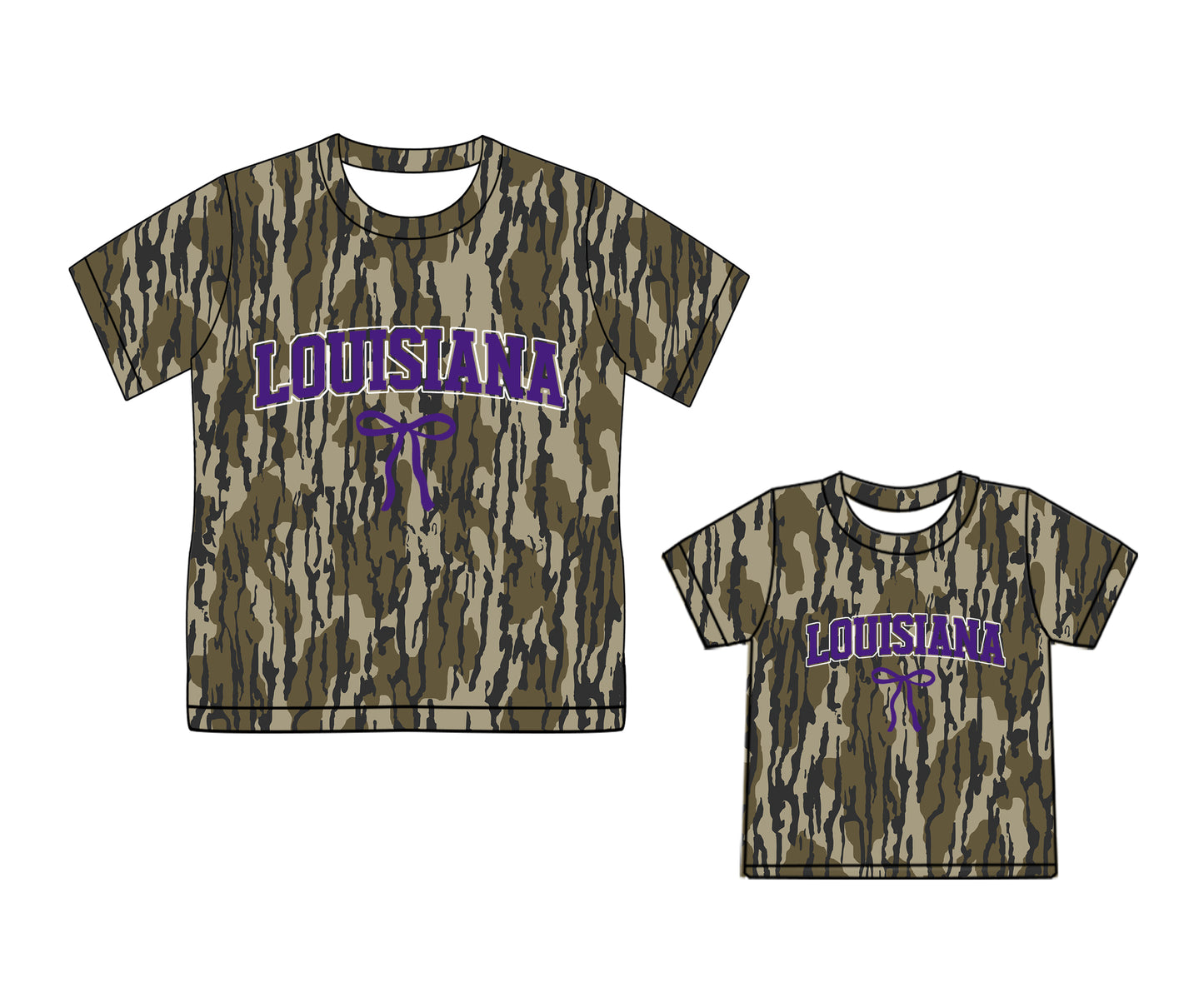 Mommy and Me Louisiana team design summer short sleeve top