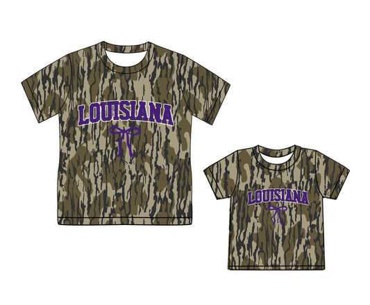 Mommy and Me Louisiana team design summer short sleeve top