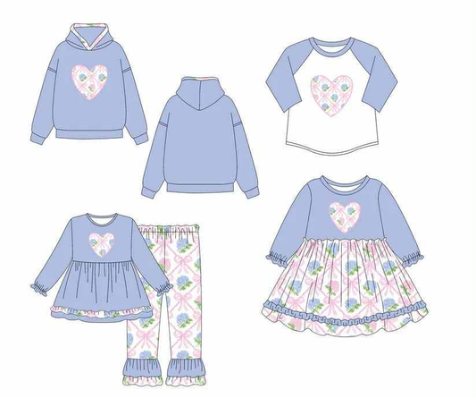 Toddle kids floral heart outfit wholesale baby clothes