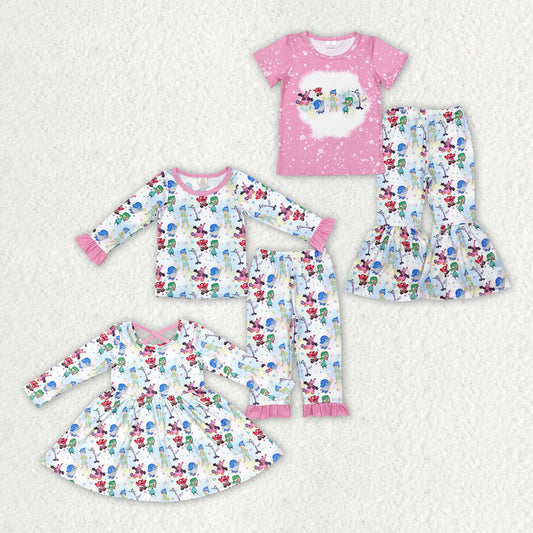 Sister brother cartoon baby long sleeve matching clothes