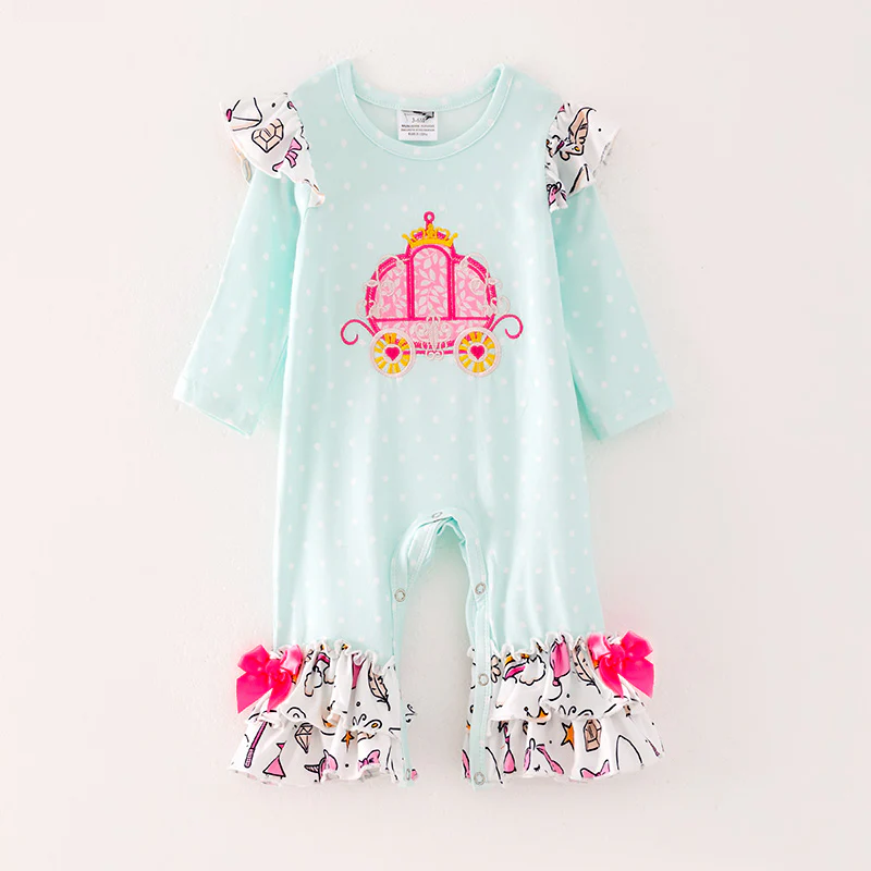 Newborn baby girls fall pumpkin romper