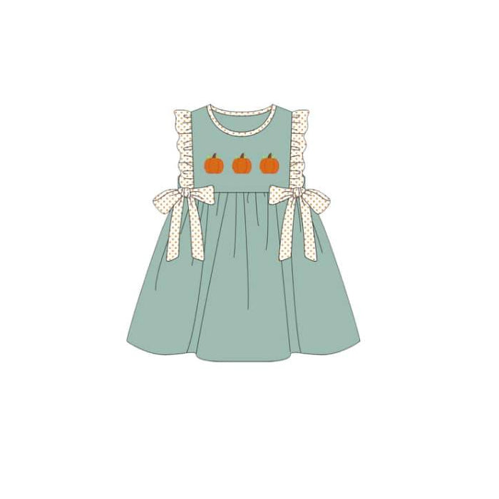 three pumpkins baby girls fall season dress