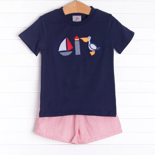 baby  boy sailboat summer clothes