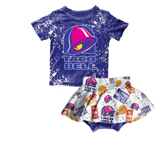 toddle girl bell design bummies set