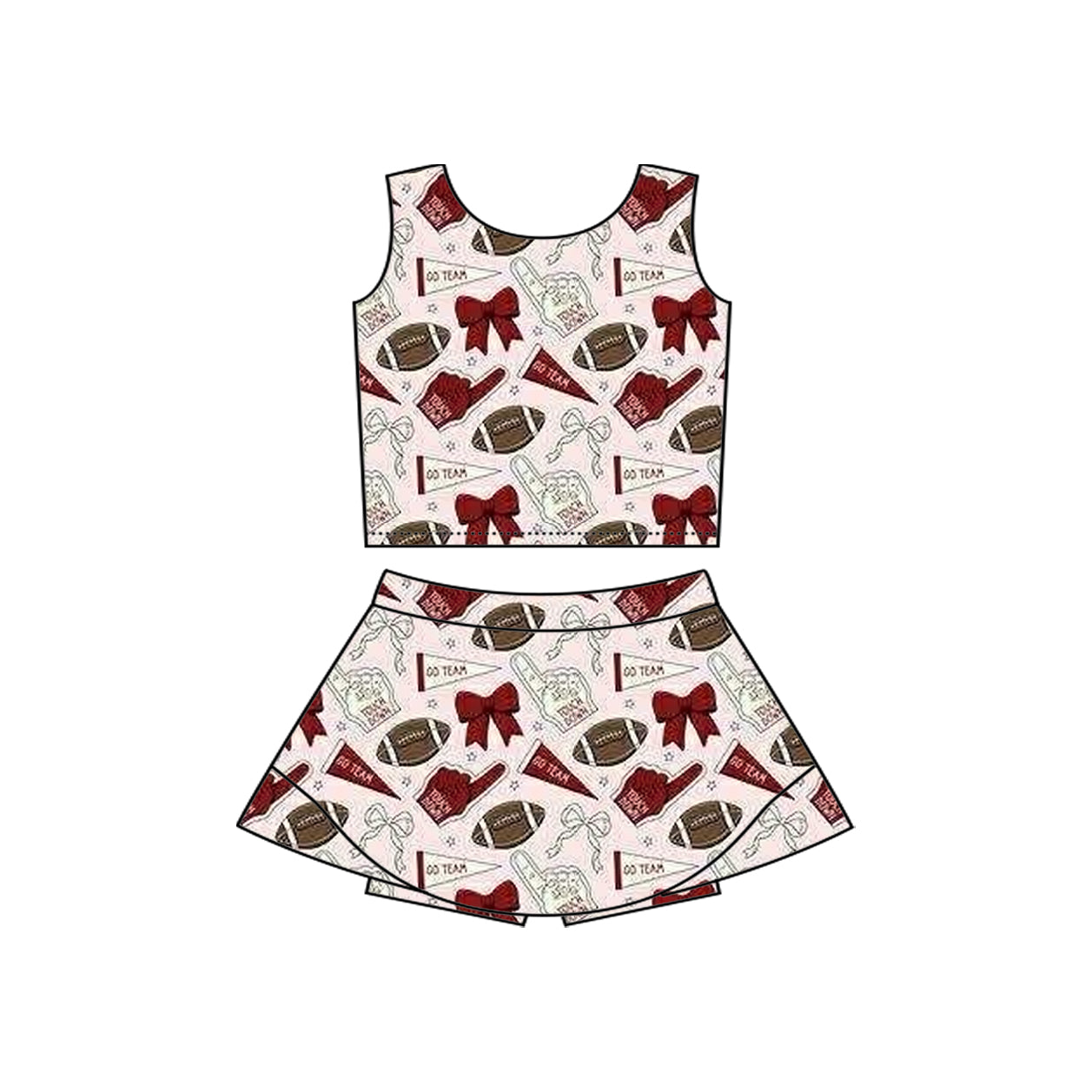 baby girls cheer skirt outfit add liner shorts