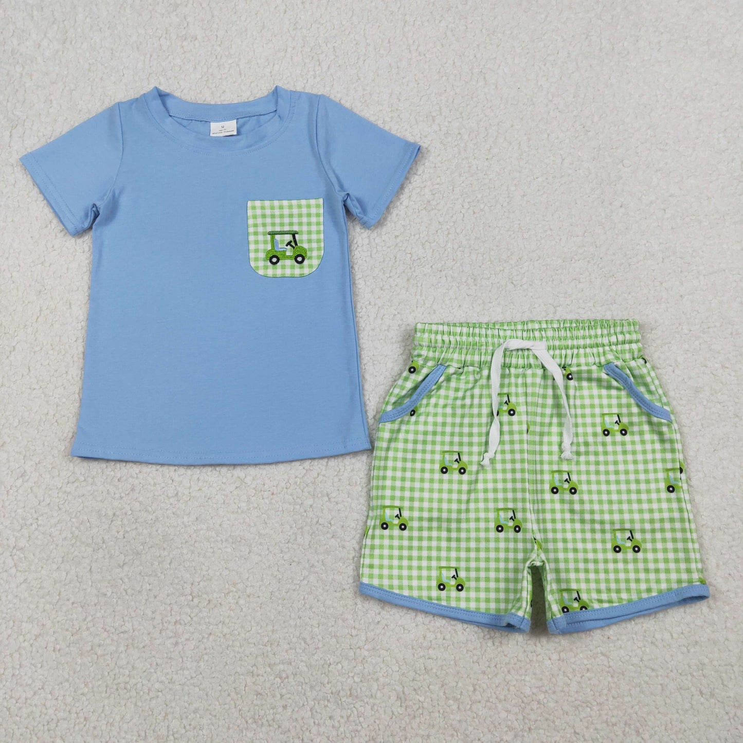 Embroidery Golf top matching shorts girls summer skirt outfit