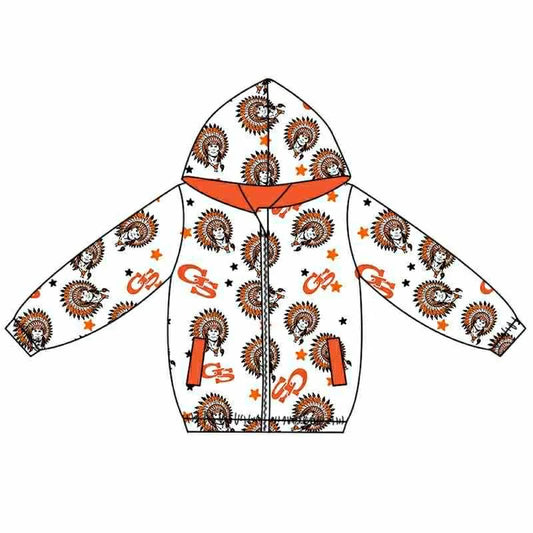 Kids baby long sleeve custom team hoodie top