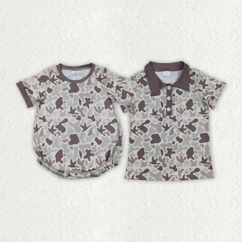 Baby boy short sleeve mallard duck camo t-shirt