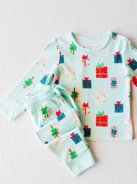 Infant baby girls Christmas design pajama set clothes