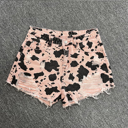 toddle girls pink cowhide jeans shorts preorder