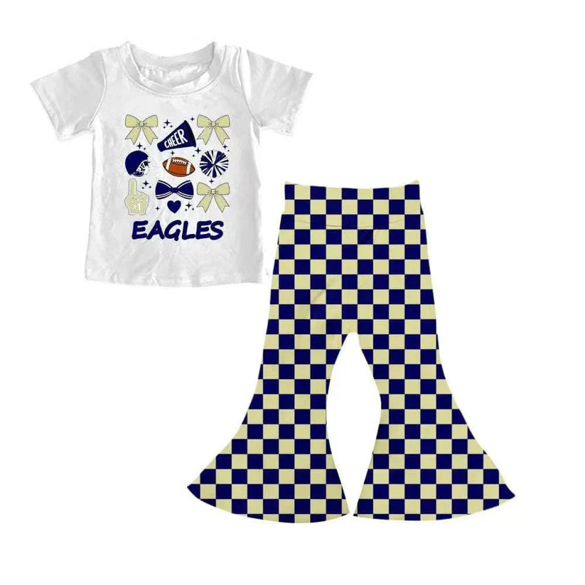 Toddle baby girls custom team short sleeve outfit