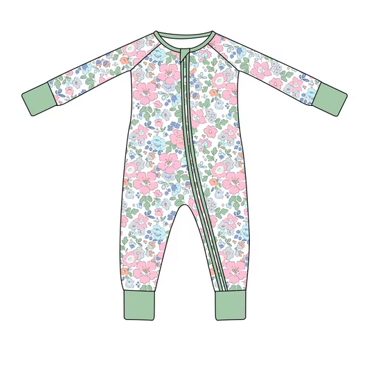 infant baby long sleeve zip romper