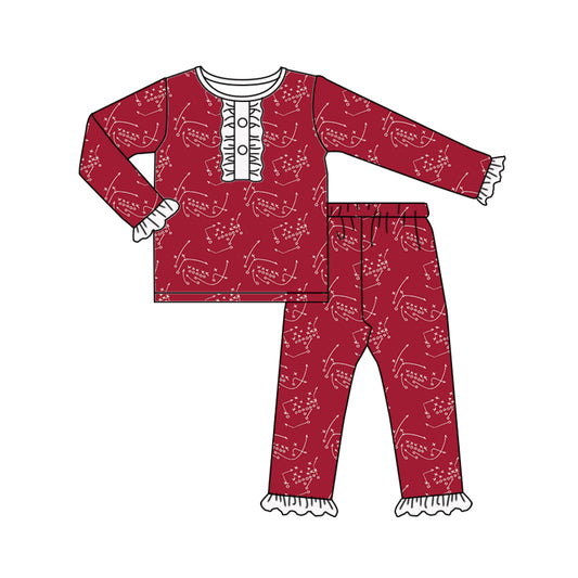 wholesale kids girl spring fall pajama set