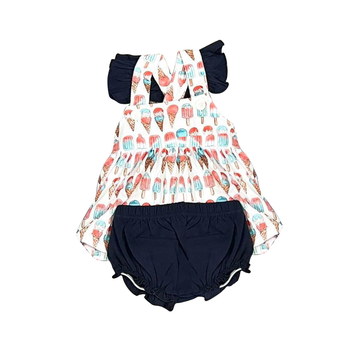 baby girl popsicle summer bummies set