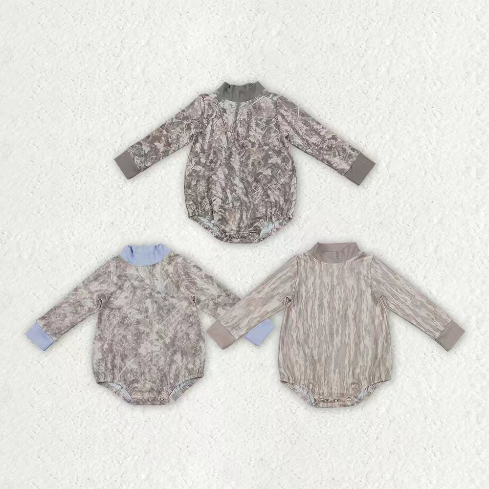 Camouflage print toddle baby boy long sleeve yoga romper