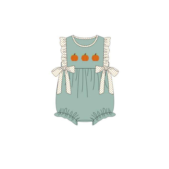 infant baby girls pumpkin romper