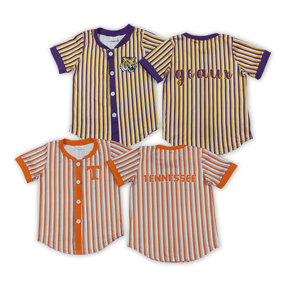 Tiger print boy short sleeve top
