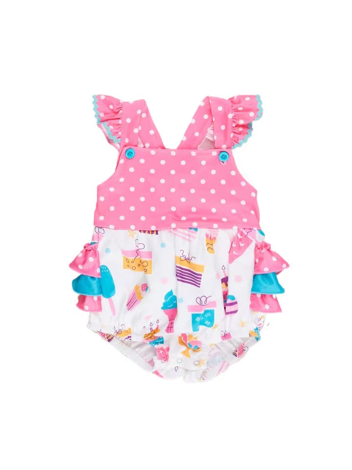 toddle girls birthday party bubble romper